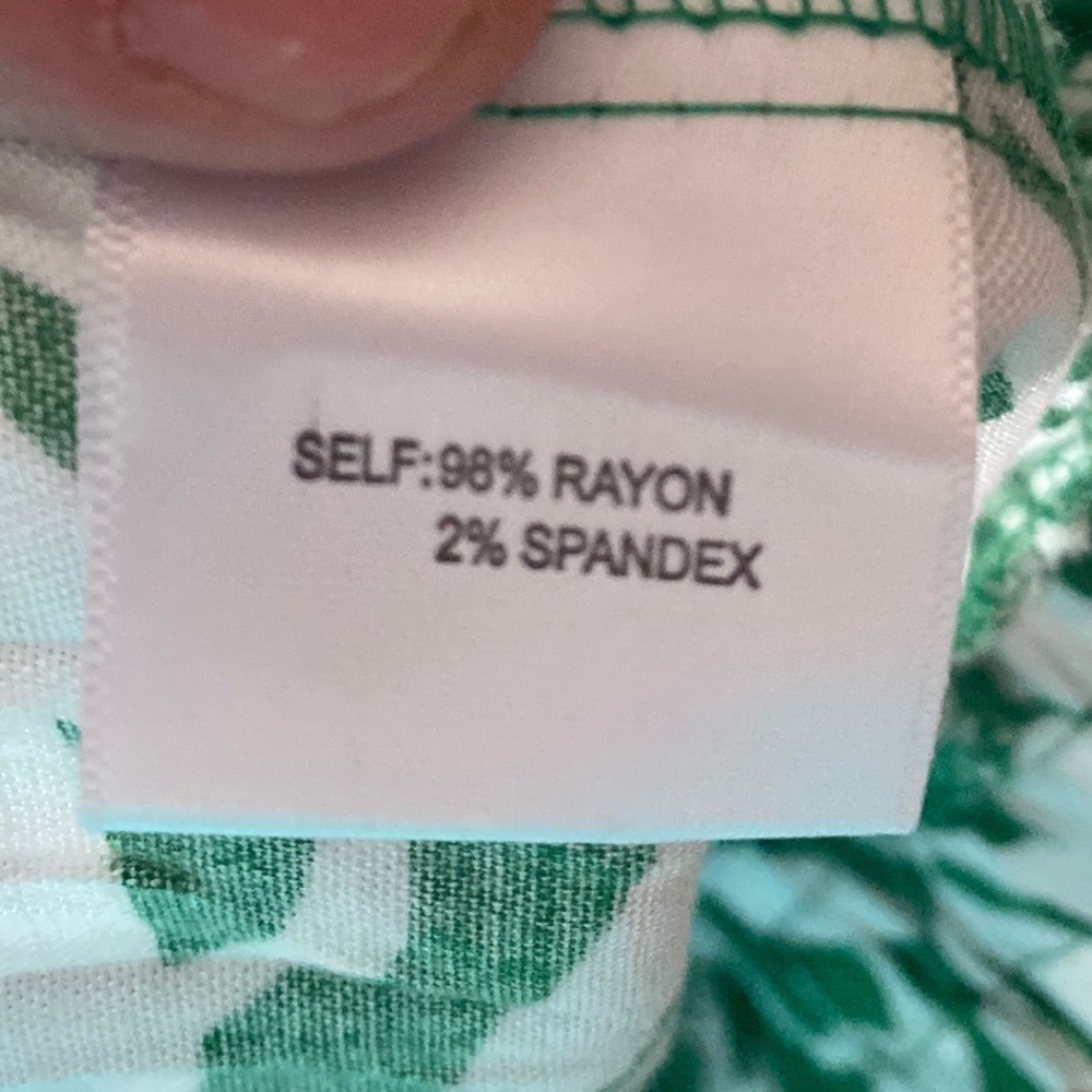 Jane + Delancey Palm Print Pants Wide Leg Drawstring Casual Size S NWT - Picture 10 of 12